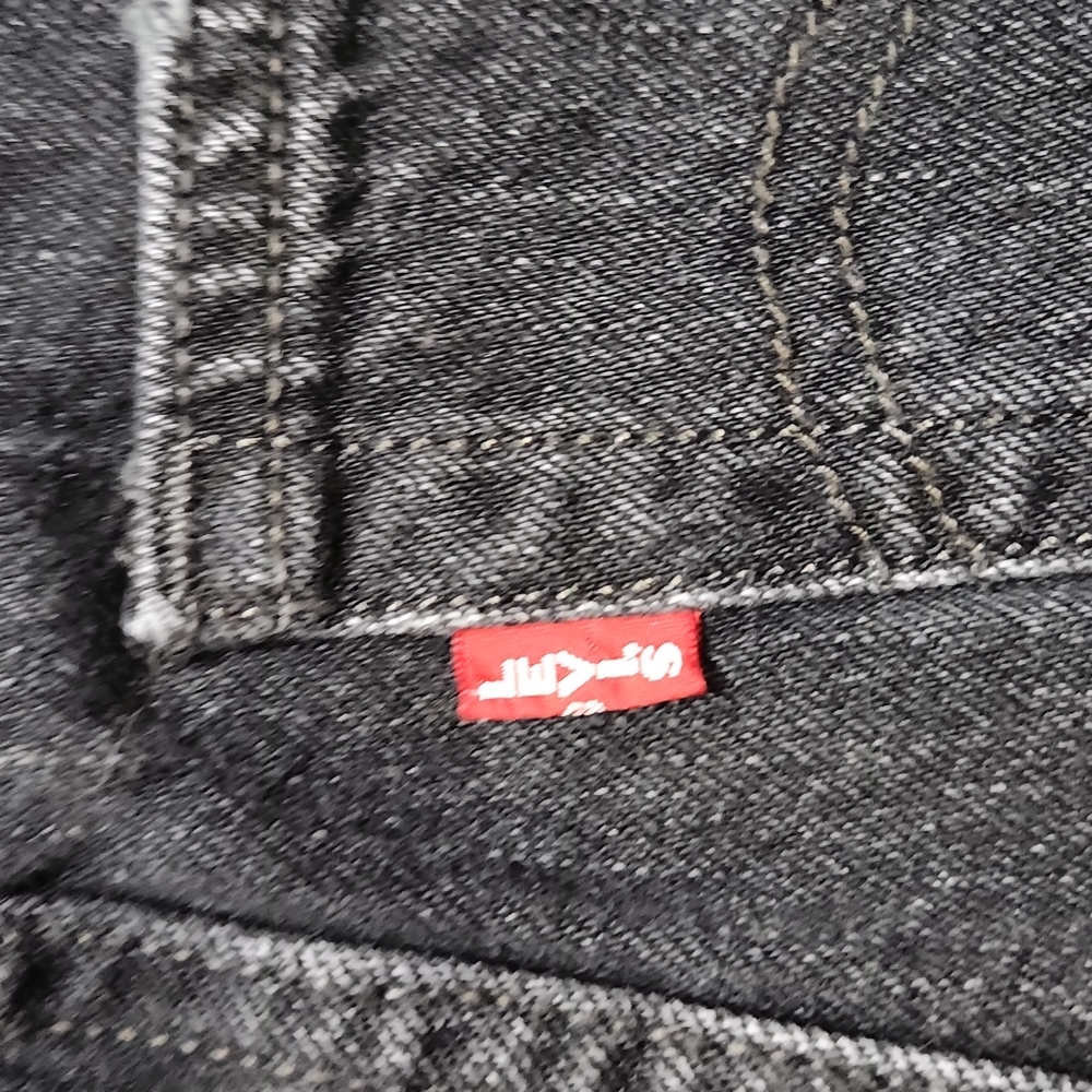 Levi's Premium Deconstructed Jean Skirt Dark Wash size 26 - Picture 6 of 7
